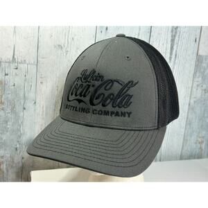 Coca Cola Bottling Company Richardson Trucker Hat Gray Black Snapback Cap